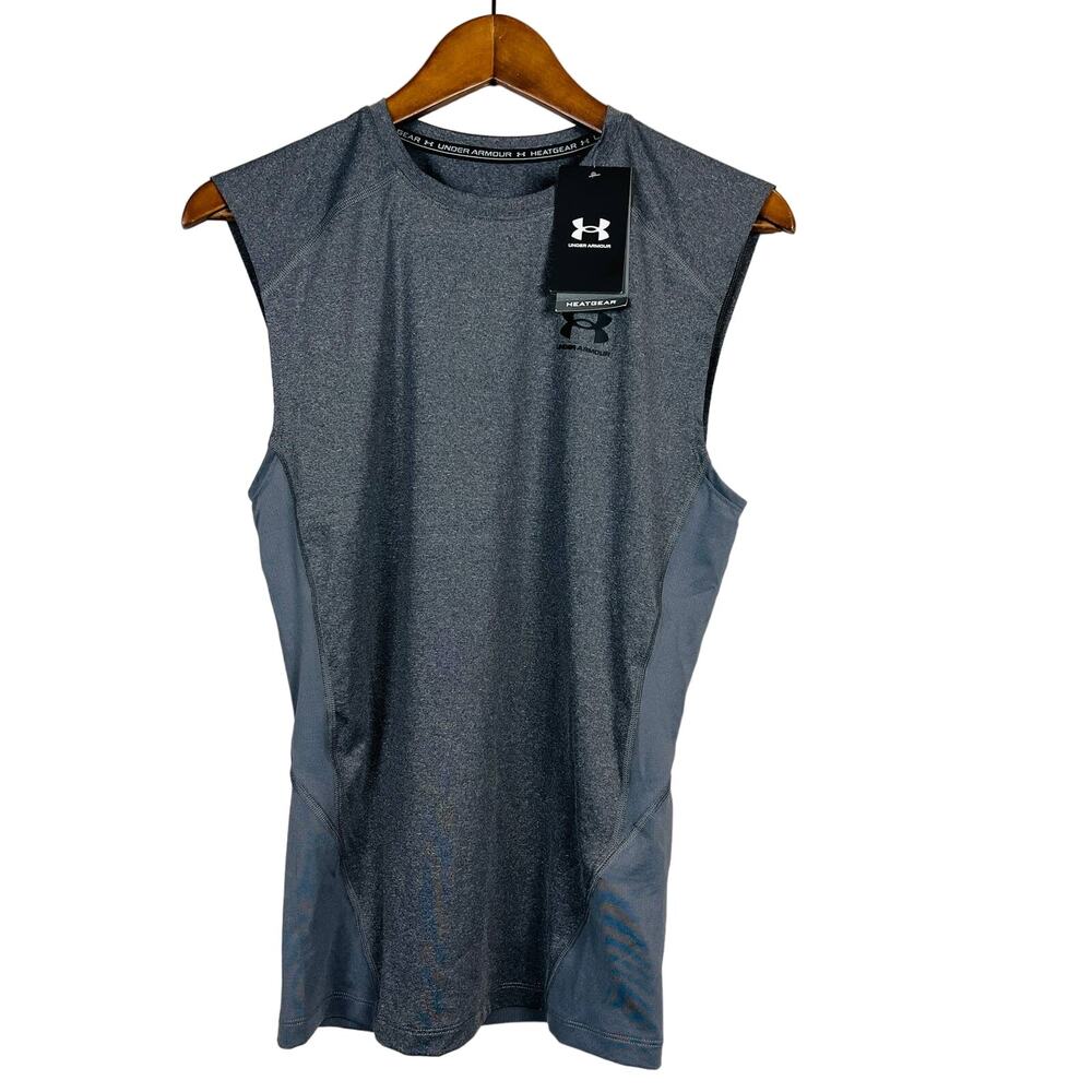NEW! Under Armour Base Layer Heatgear Sleeveless Top Tee - L